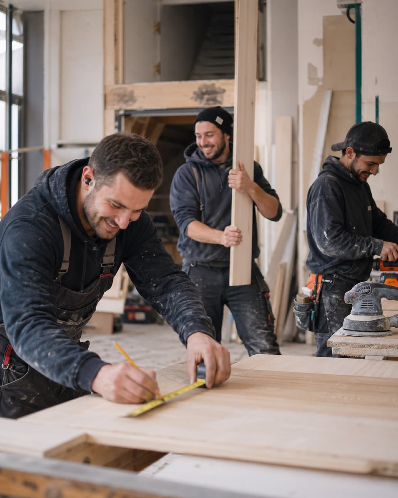 Werkstatt — Schreiner bei der Arbeit